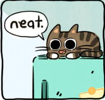 Neat Image, CAT ON REFRIGERATOR AND IT IS REALLY CUTE :D, HE IS SAYING 'neat.